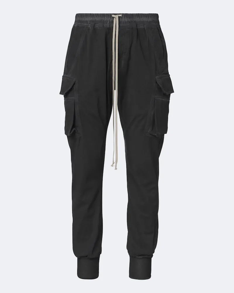 Rick Owens Slim Hose Mastodon Cut aus Denim Grau