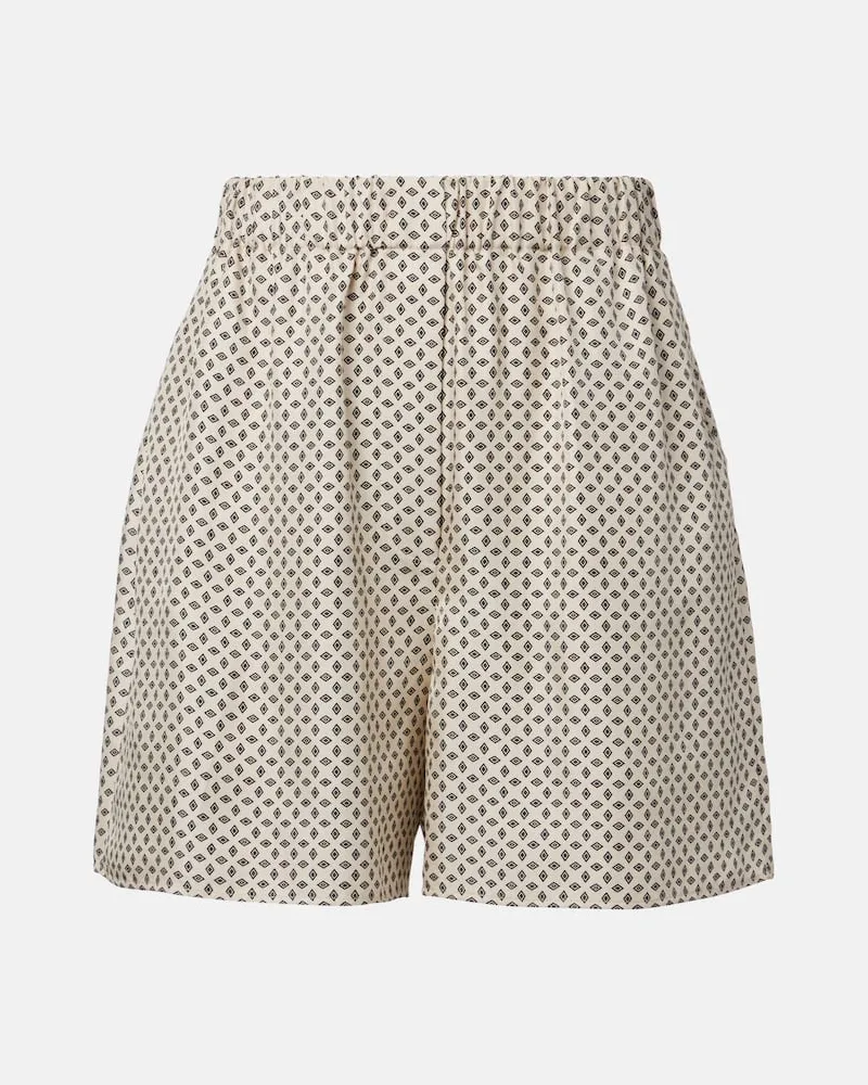 Loro Piana Bermuda-Shorts Angelo aus Seiden-Twill Multicolor