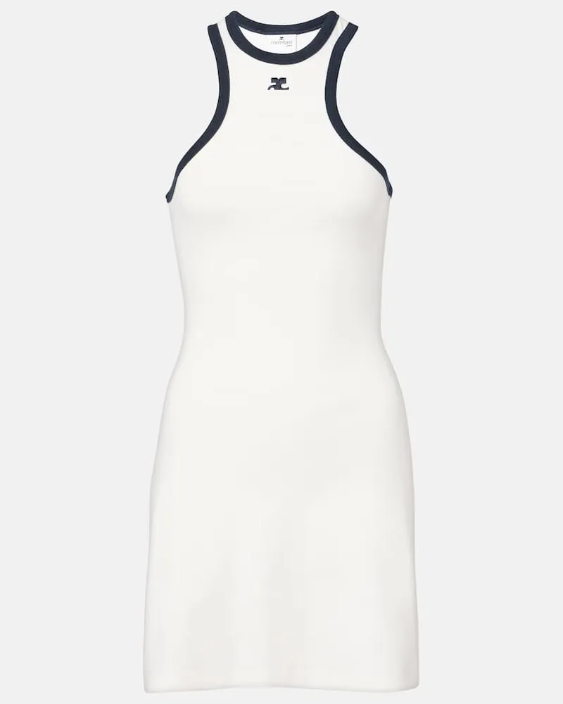 Courrèges Courrèges Minikleid Scuba aus Baumwoll-Jersey Blau