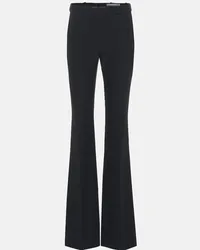 Alexander McQueen Flared-Hose aus Crepe Schwarz