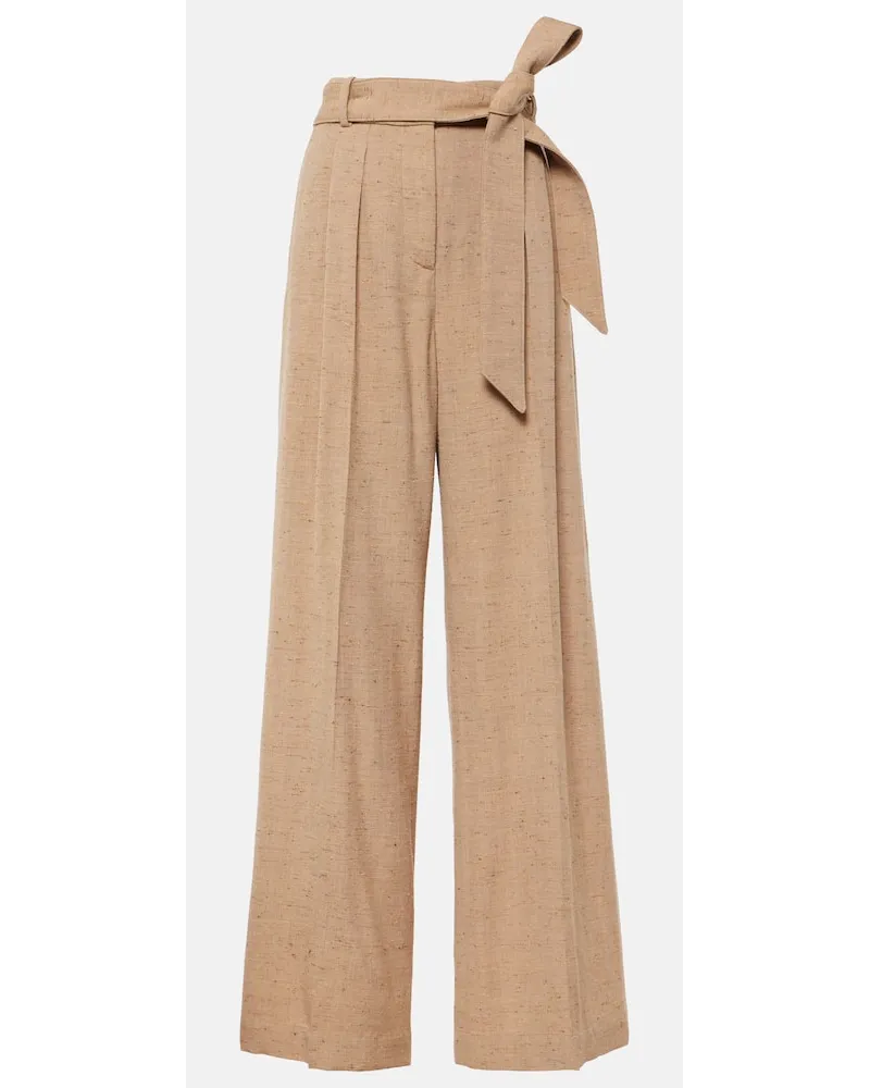 Joseph Weite High-Rise-Hose Atlas Beige