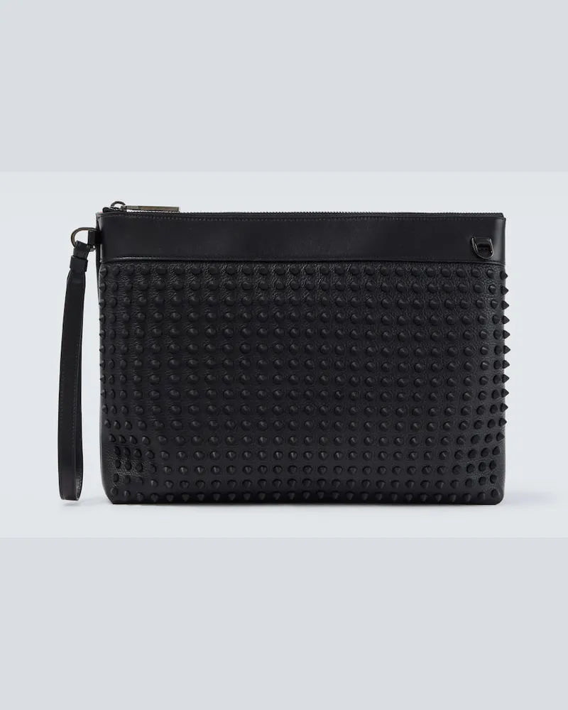 Christian Louboutin Verziertes Etui Funky aus Leder Schwarz