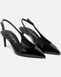 Dolce & Gabbana Slingback-Pumps Cardinale aus Lackleder Schwarz