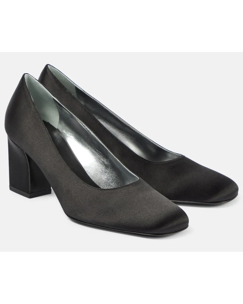 The Row Pumps Fiore aus Satin Schwarz