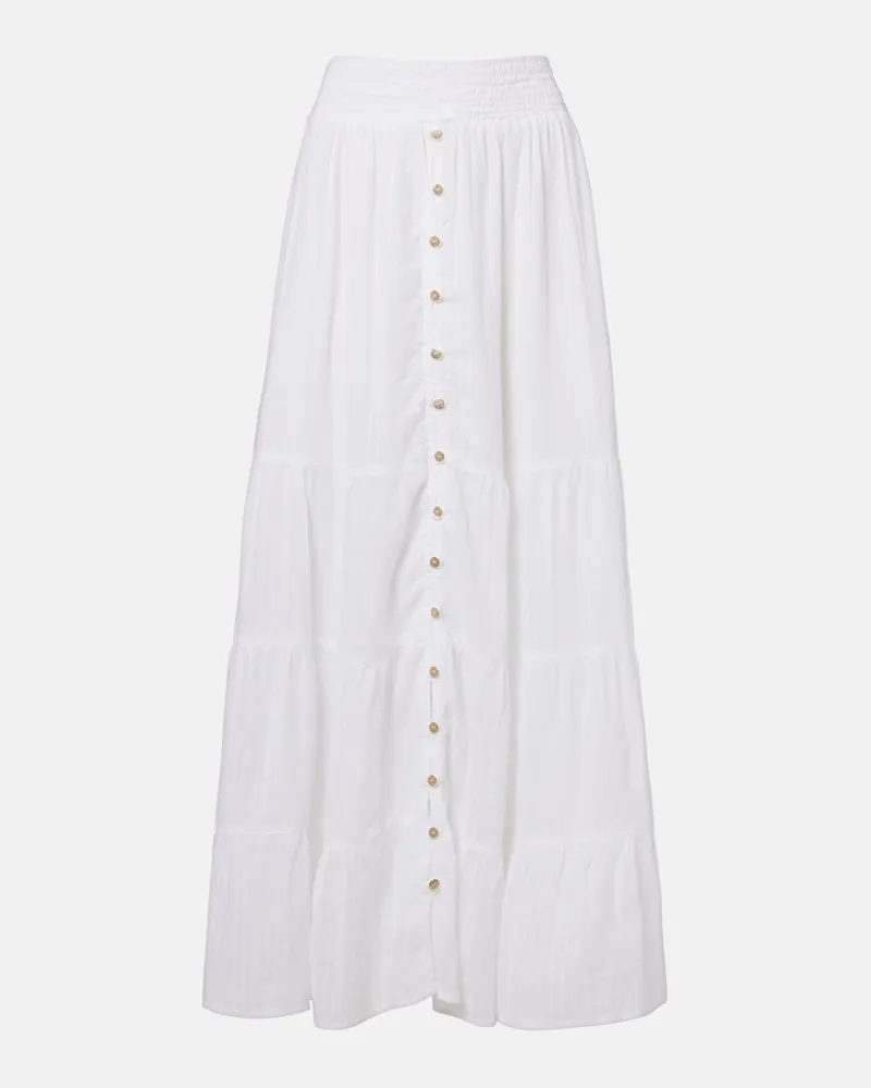 Melissa Odabash Maxirock Dee aus Baumwolle Weiß