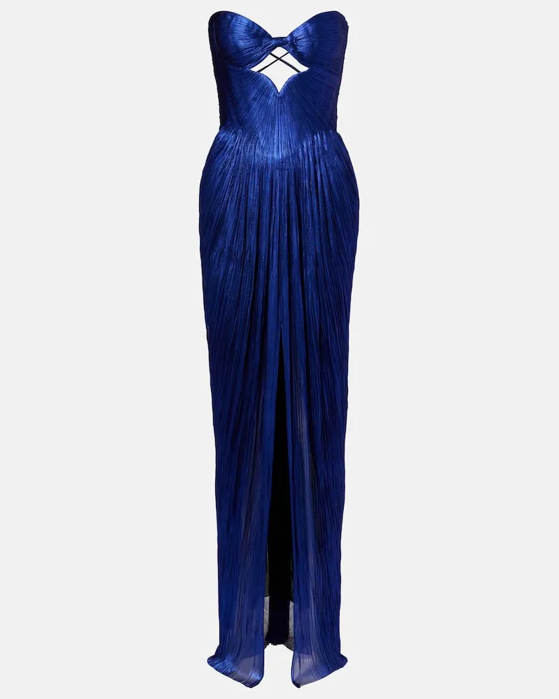 Maria Lucia Hohan Bustier-Robe Stephanie aus Seidentüll Blau