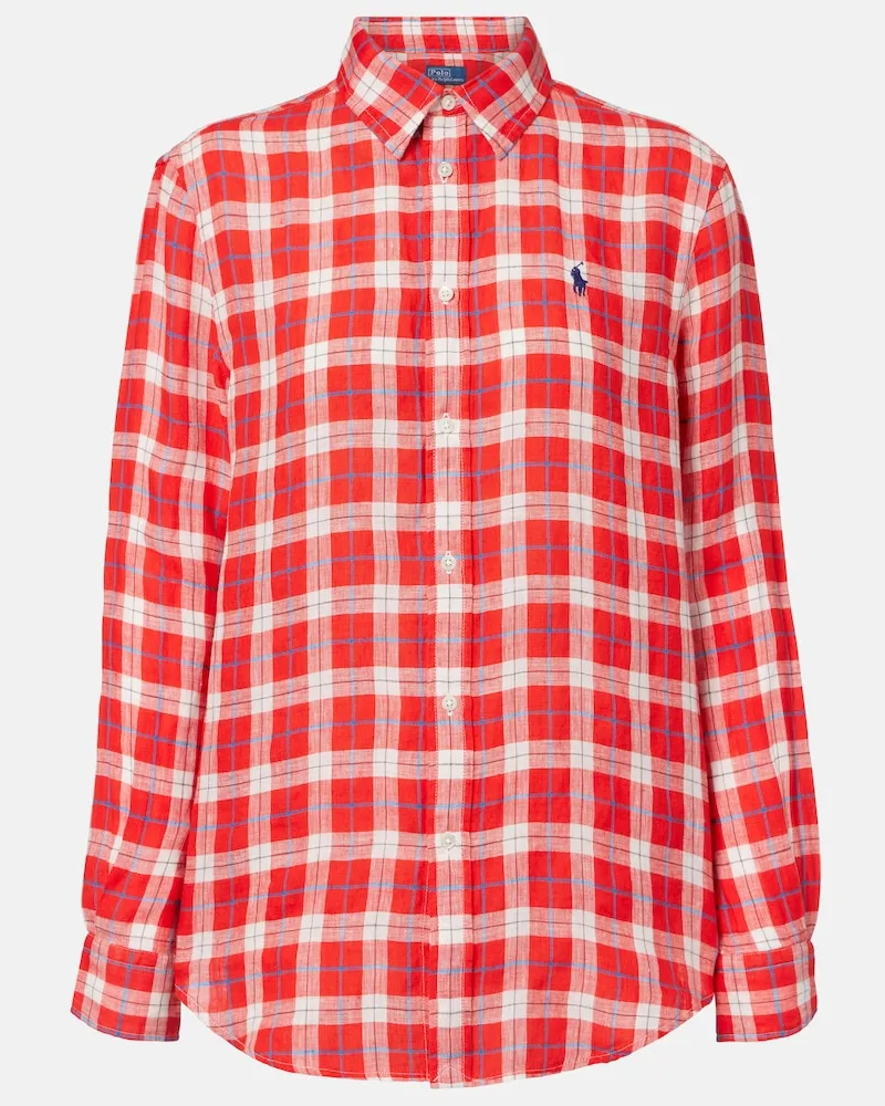 Ralph Lauren Hemd aus Leinen Rot