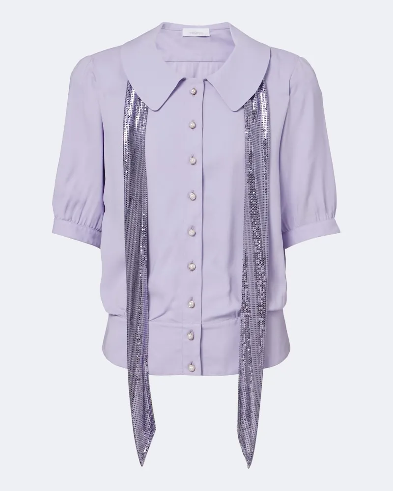 Paco Rabanne Bluse aus Crêpe Violett