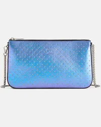 Christian Louboutin Verzierte Clutch Loubila aus Leder Multicolor