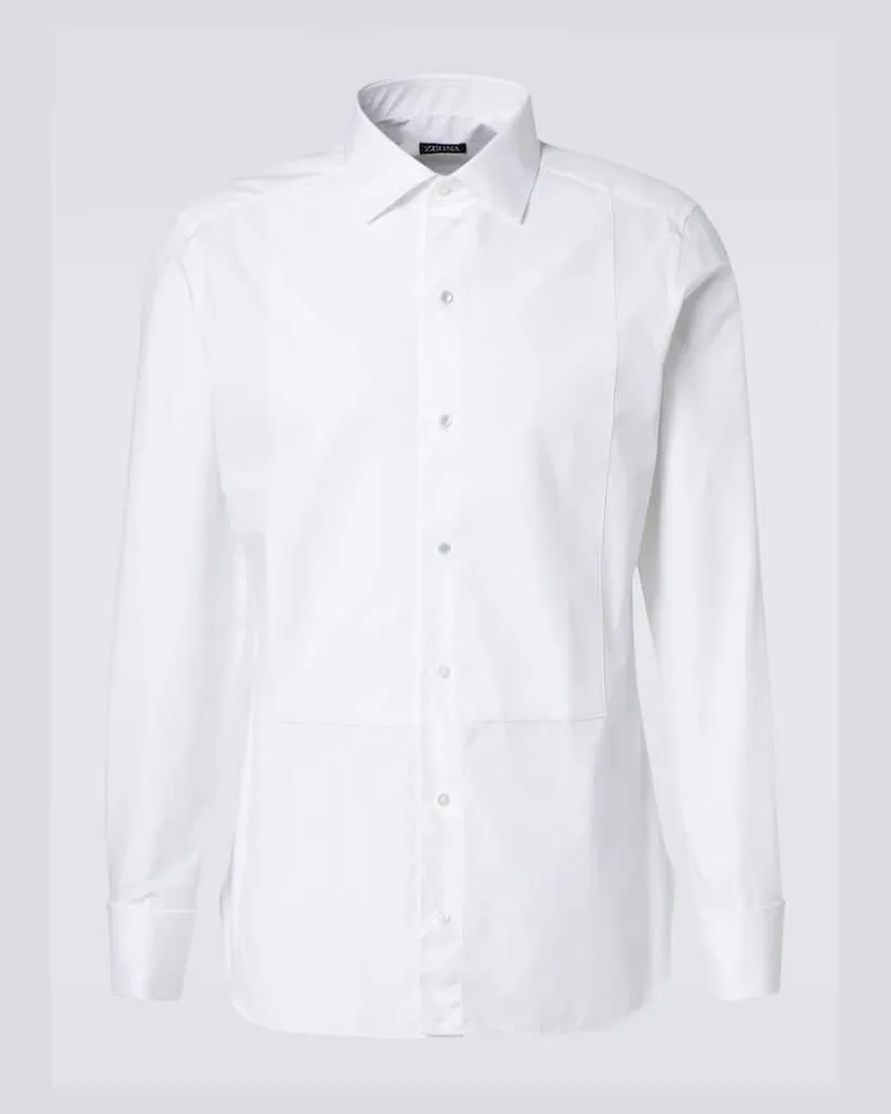 Ermenegildo Zegna Smokinghemd aus Baumwolle Weiã