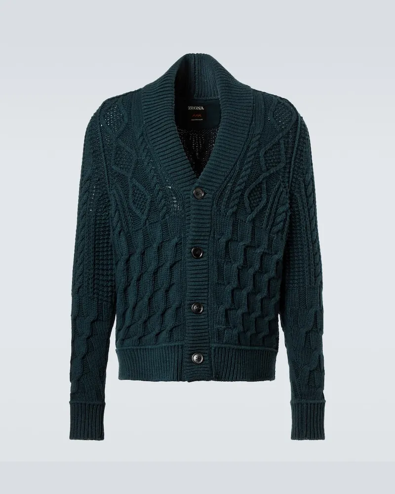 Ermenegildo Zegna Cardigan aus Kaschmir Grün