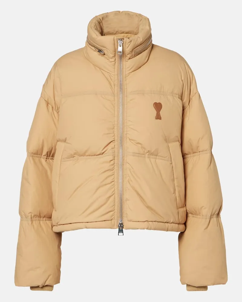 AMI Paris Daunenjacke Ami de Cœur Beige