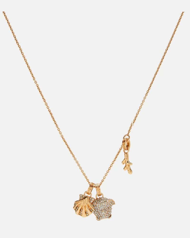 Versace Halskette Medusa mit Kristallen Gold