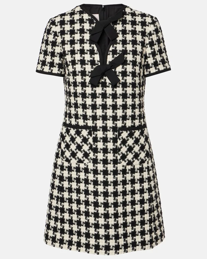 Valentino Garavani Minikleid aus Tweed Schwarz