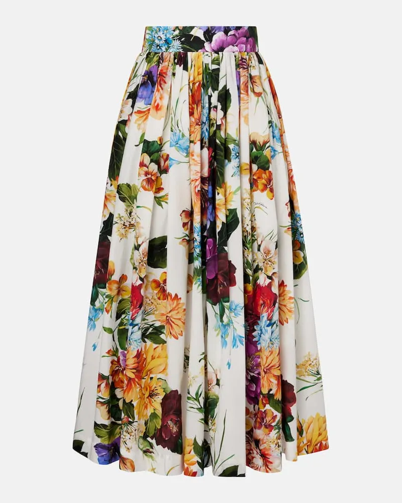 Dolce & Gabbana Maxirock aus Baumwolle Multicolor