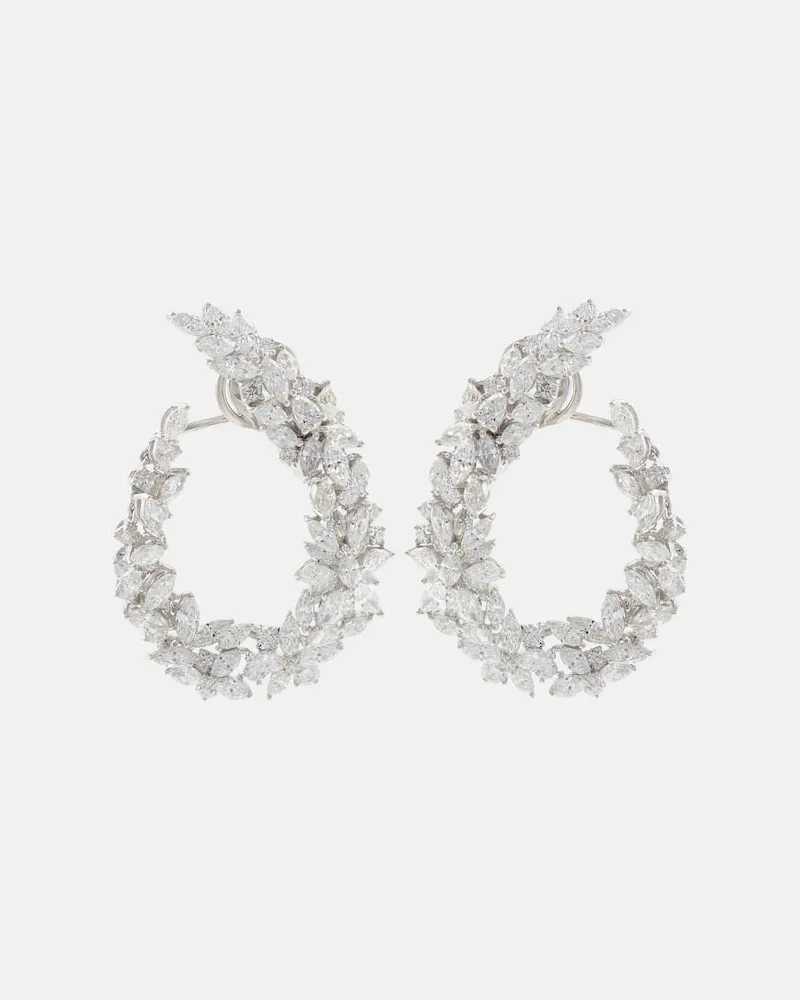 YEPREM Ohrringe Y-Couture aus 18kt Weißgold mit Diamanten Silber