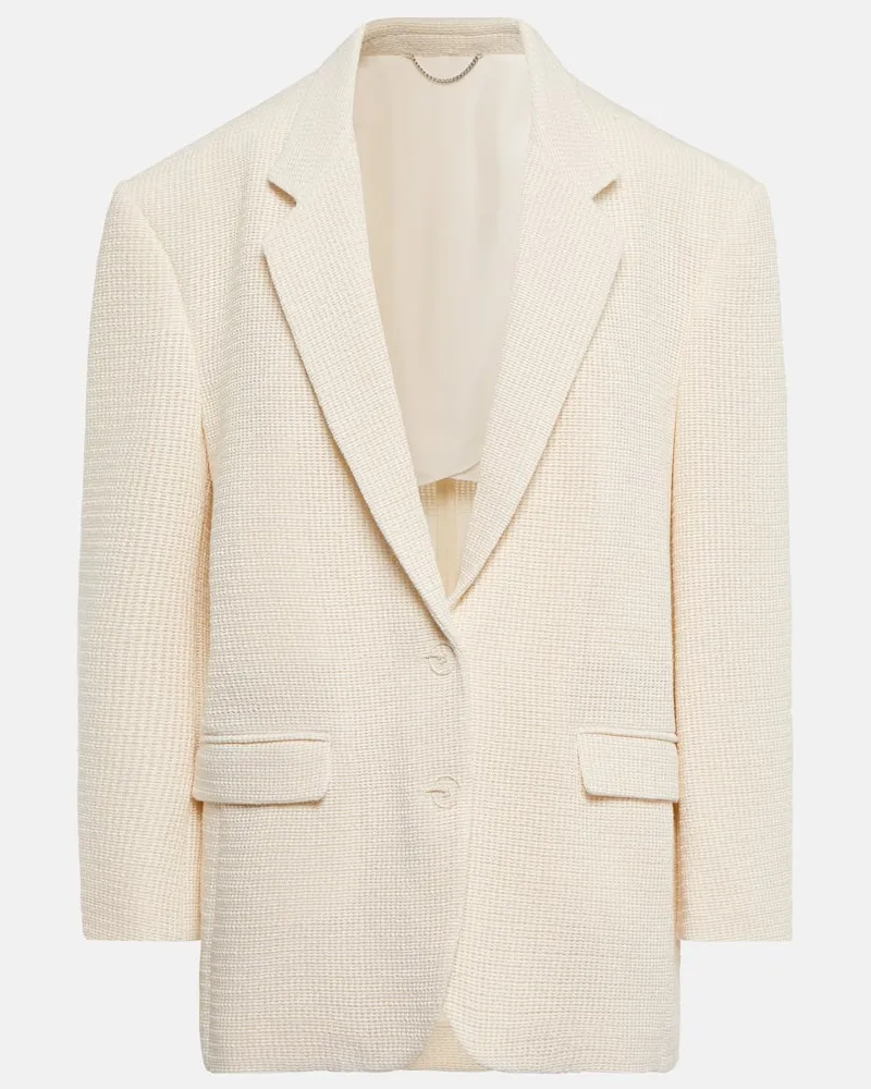 Magda Butrym Blazer aus einem Baumwollgemisch Weiß