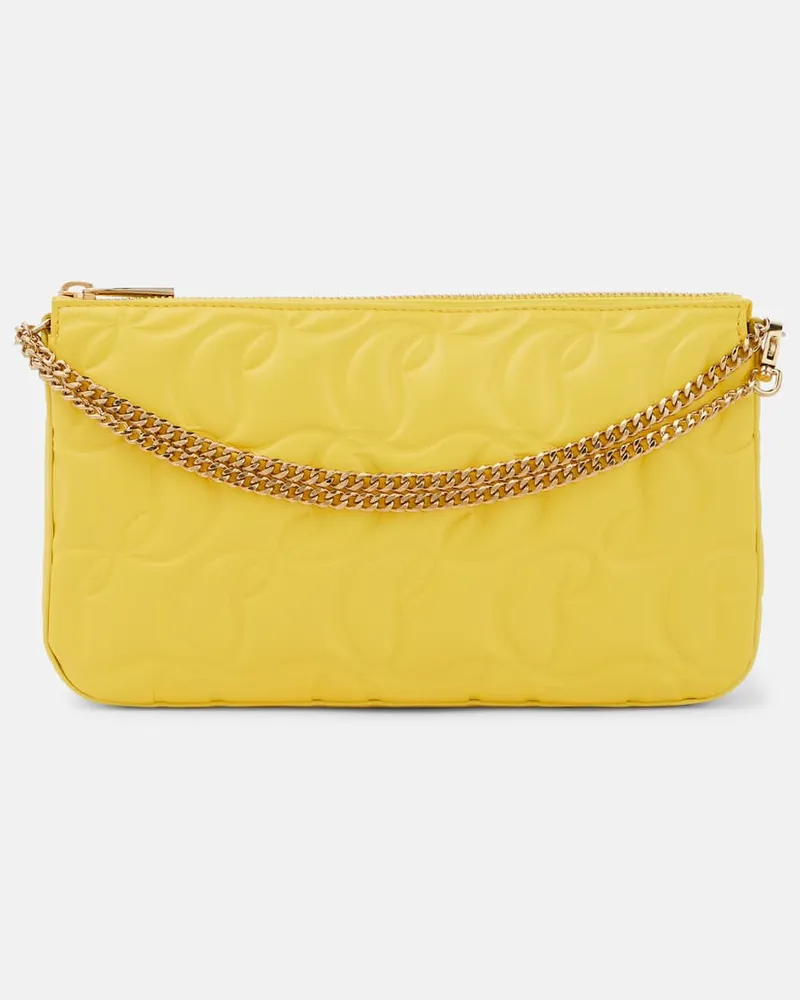 Christian Louboutin Schultertasche Loubila aus Leder Gelb