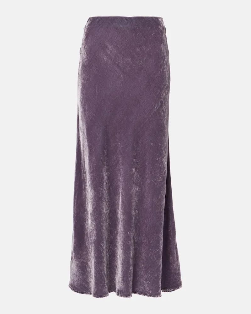 Velvet Maxirock Eza aus Samt Lila