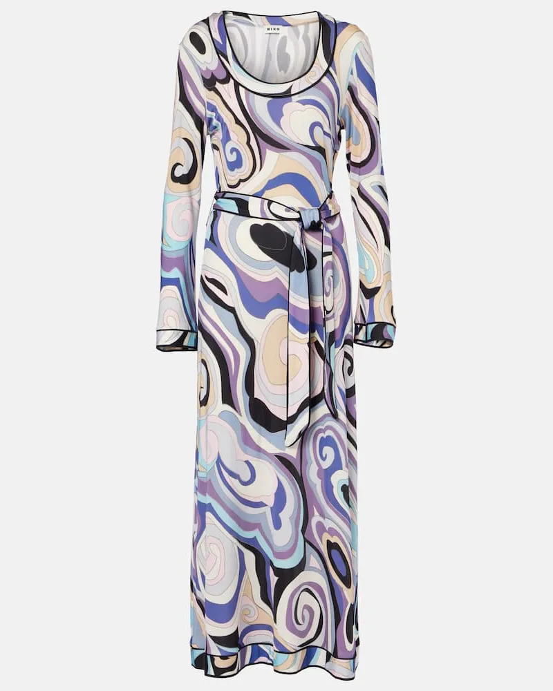 RIXO Bedrucktes Maxikleid Vero Multicolor