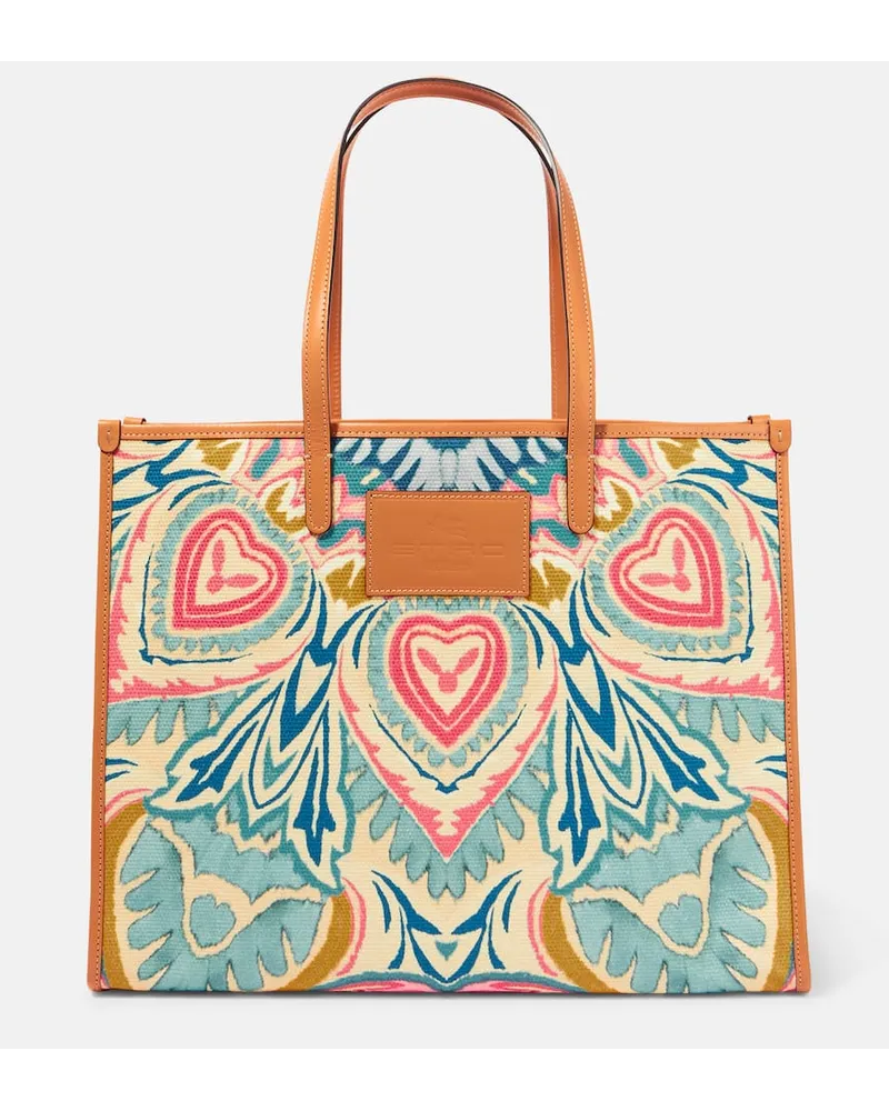 Etro Bedruckte Tote aus Canvas Multicolor