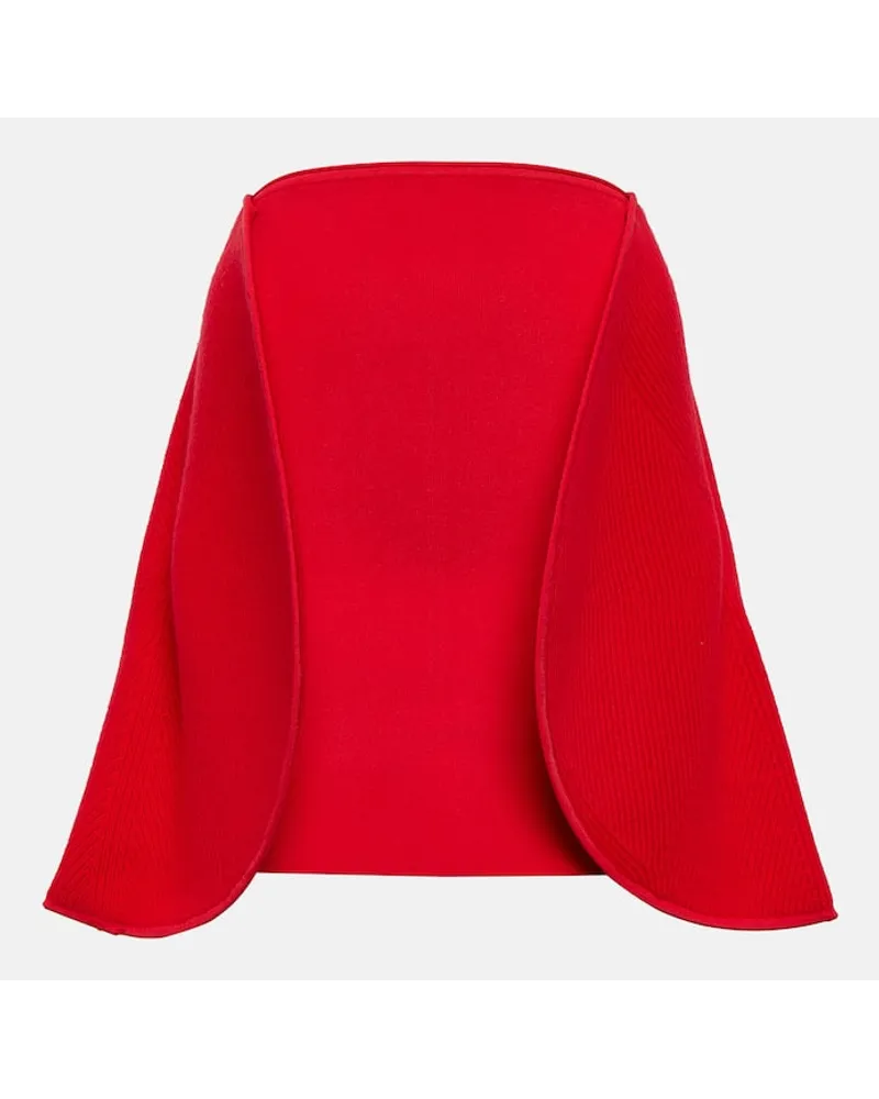 Victoria Beckham Minirock aus Jersey Rot