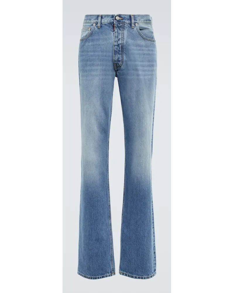 Maison Margiela Mid-Rise Straight Jeans Blau