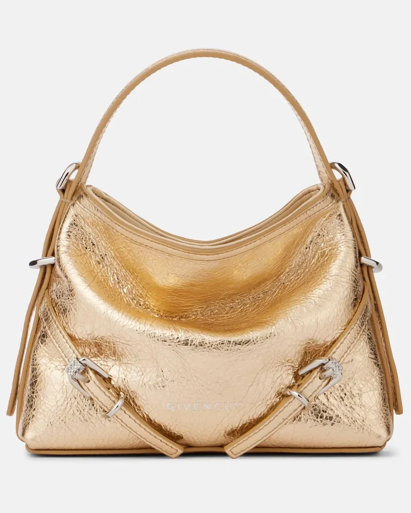 Givenchy Tote Bag Voyou Nano aus Metallic-Leder Gold