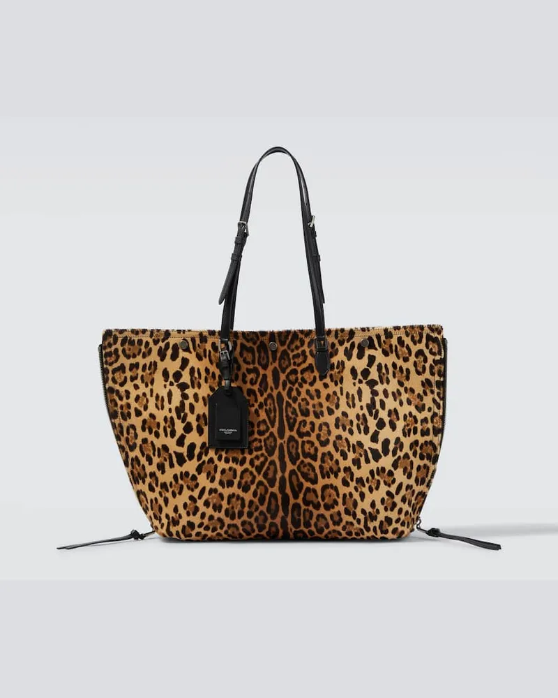 Dolce & Gabbana Tote Bag Atene aus Kalbshaar Braun