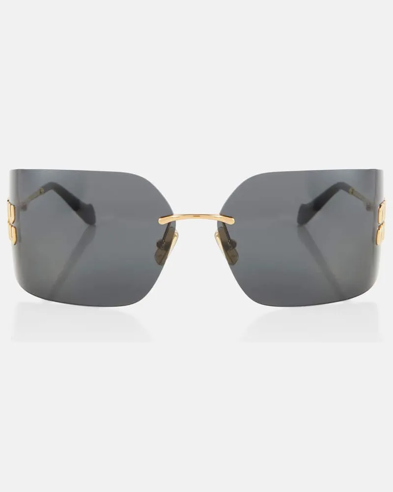 Miu Miu Eckige Sonnenbrille Grau