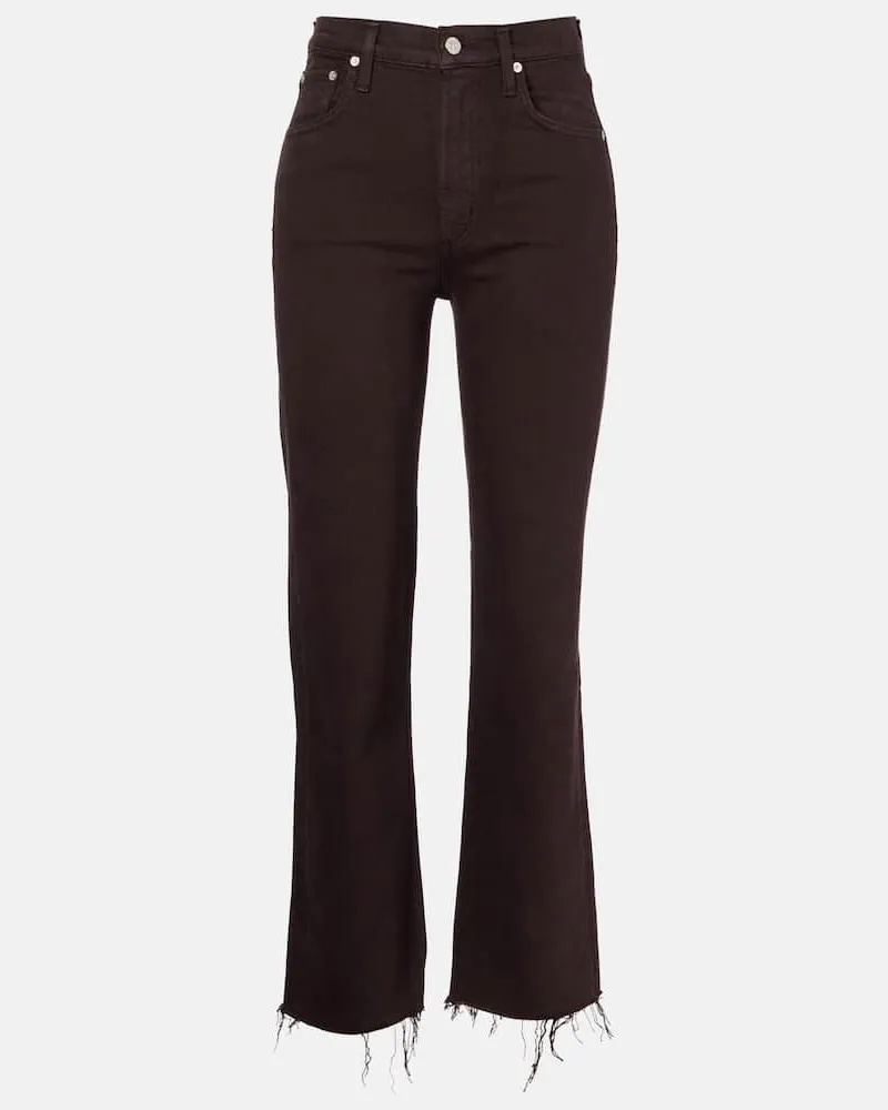 Citizens of humanity High-Rise Straight Jeans Palma Braun