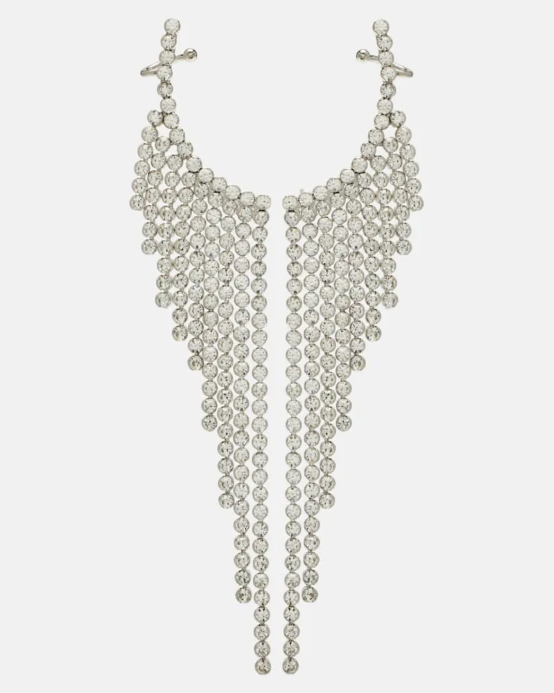 Paco Rabanne Ohrringe mit Kristallen Silber