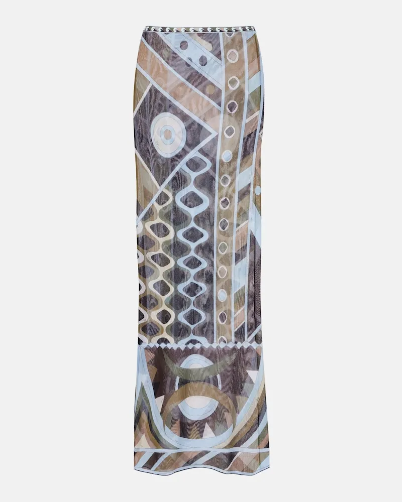 Emilio Pucci Maxirock Vivara aus Tüll Multicolor