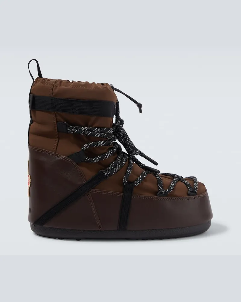 Moncler X Moon Boot Schneestiefel Icon Low Braun