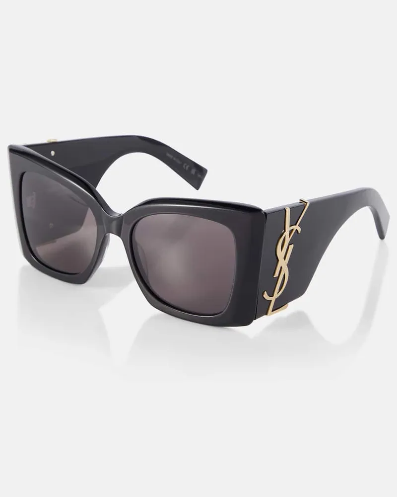 Saint Laurent Oversize-Sonnenbrille SL M119 Blaze Schwarz