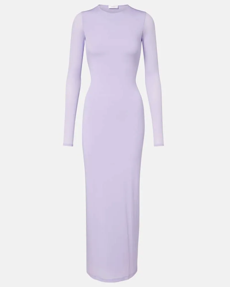 WARDROBE.NYC Maxikleid aus Jersey Violett