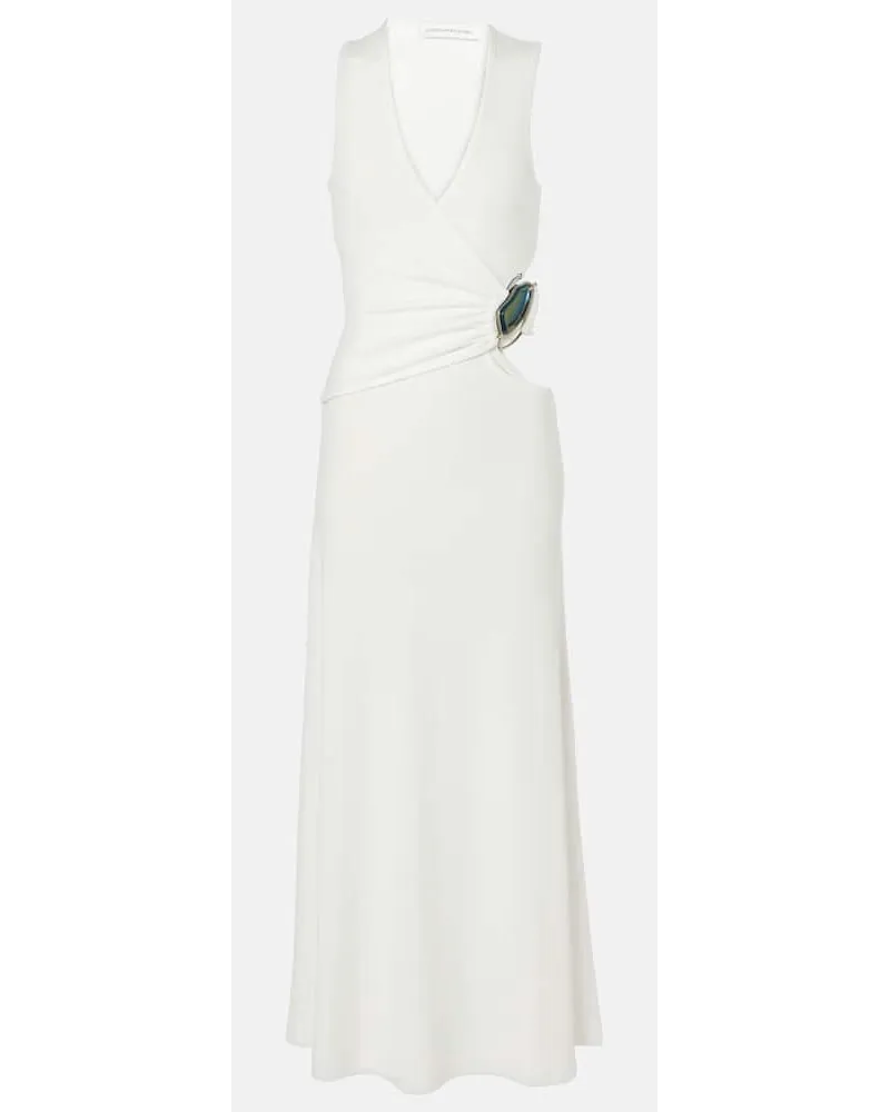 Christopher Esber Maxikleid Moodstone Weiss