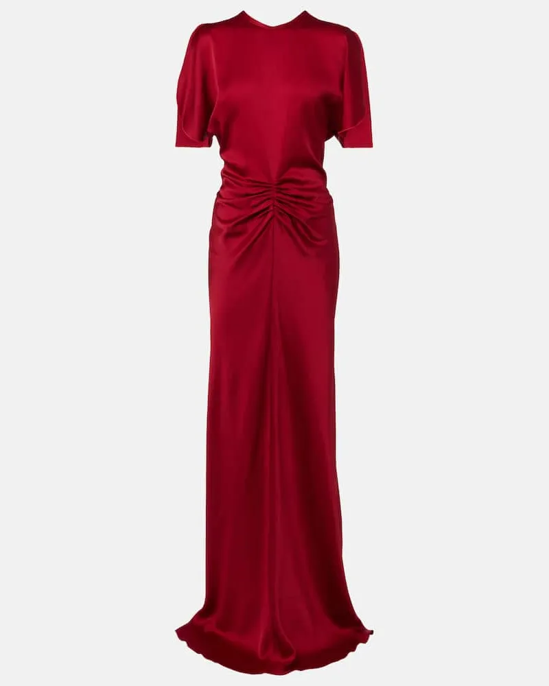 Victoria Beckham Robe aus Satin Rot