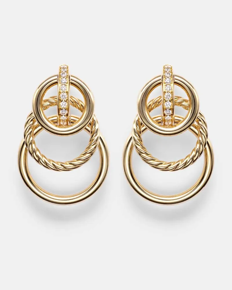 David Yurman Ohrringe DY Mercer® aus 18kt Gelbgold mit Diamanten Gold