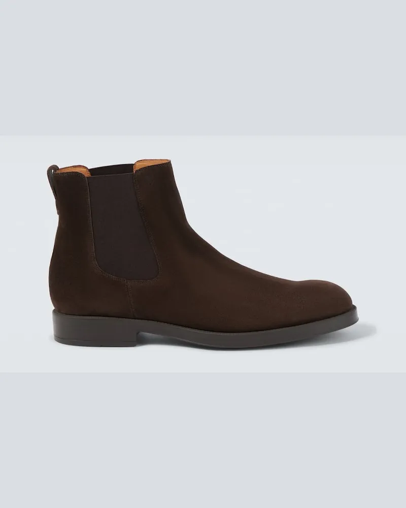 TOD'S Chelsea Boots aus Veloursleder Braun