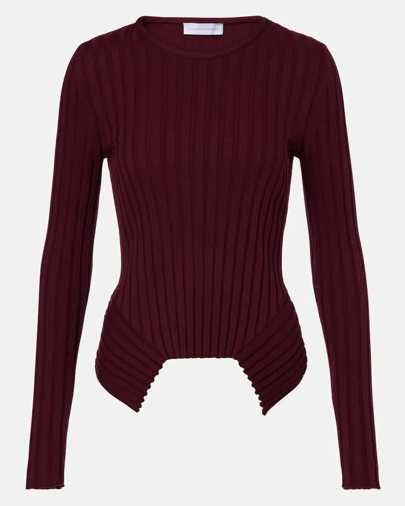 Stella McCartney Top aus Baumwolle Burgunderrot