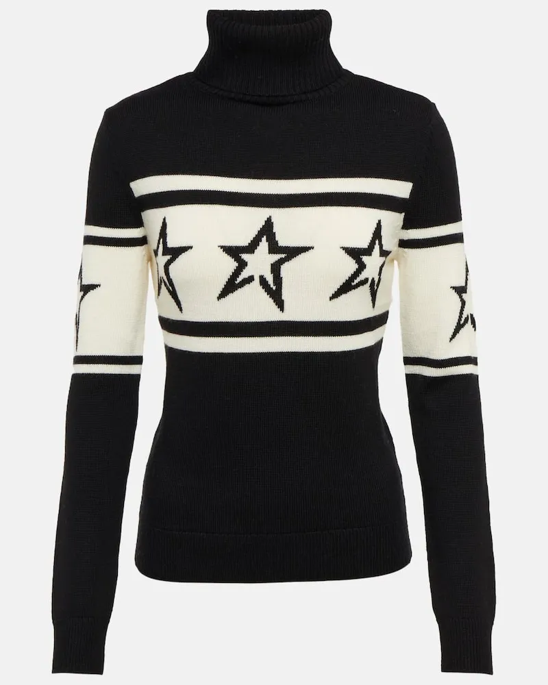Perfect Moment Skipullover Chopper aus Wolle Schwarz
