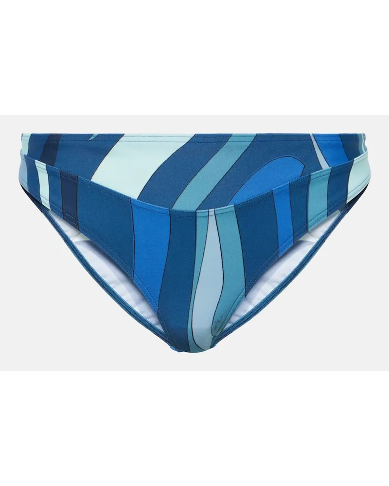 Emilio Pucci Bikini-Hoeschen Marmo Blau