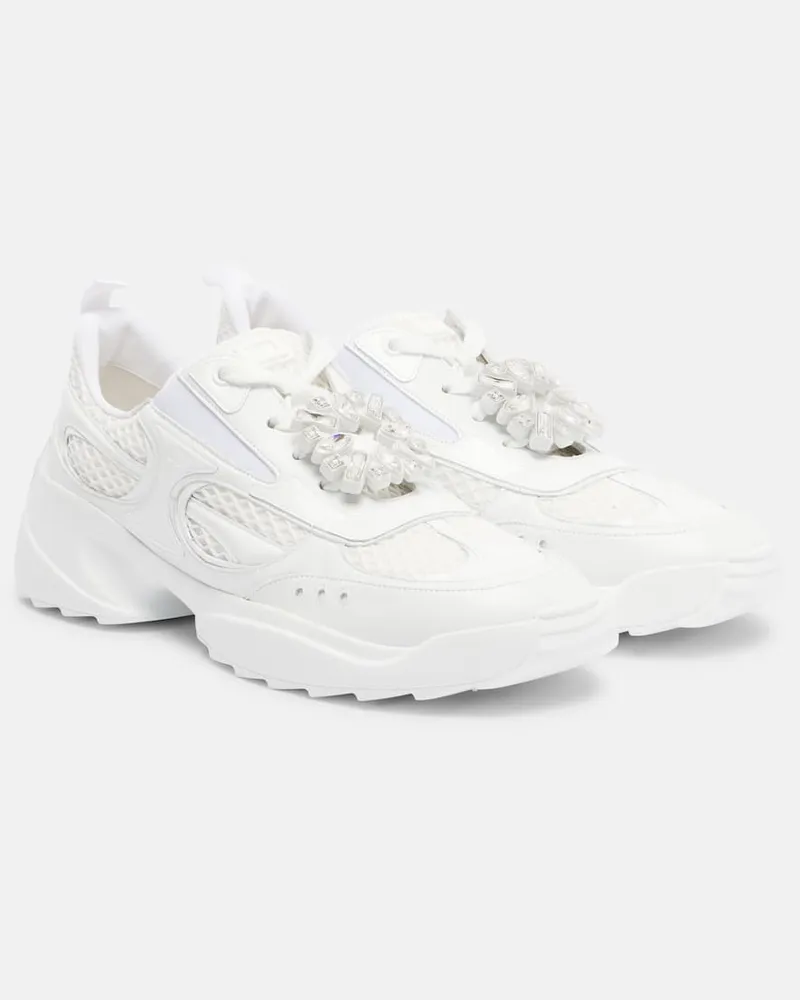 Roger Vivier Sneakers Viv' On The Run mit Leder Weiß