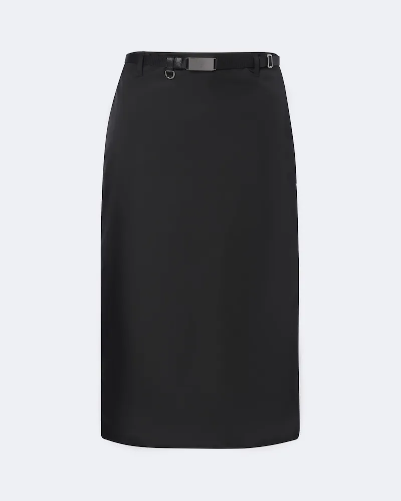 Prada Bleistiftrock aus Re-Nylon Schwarz