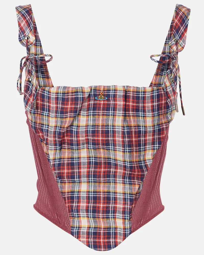 Vivienne Westwood Top Puppy aus Leinen und Baumwolle Multicolor
