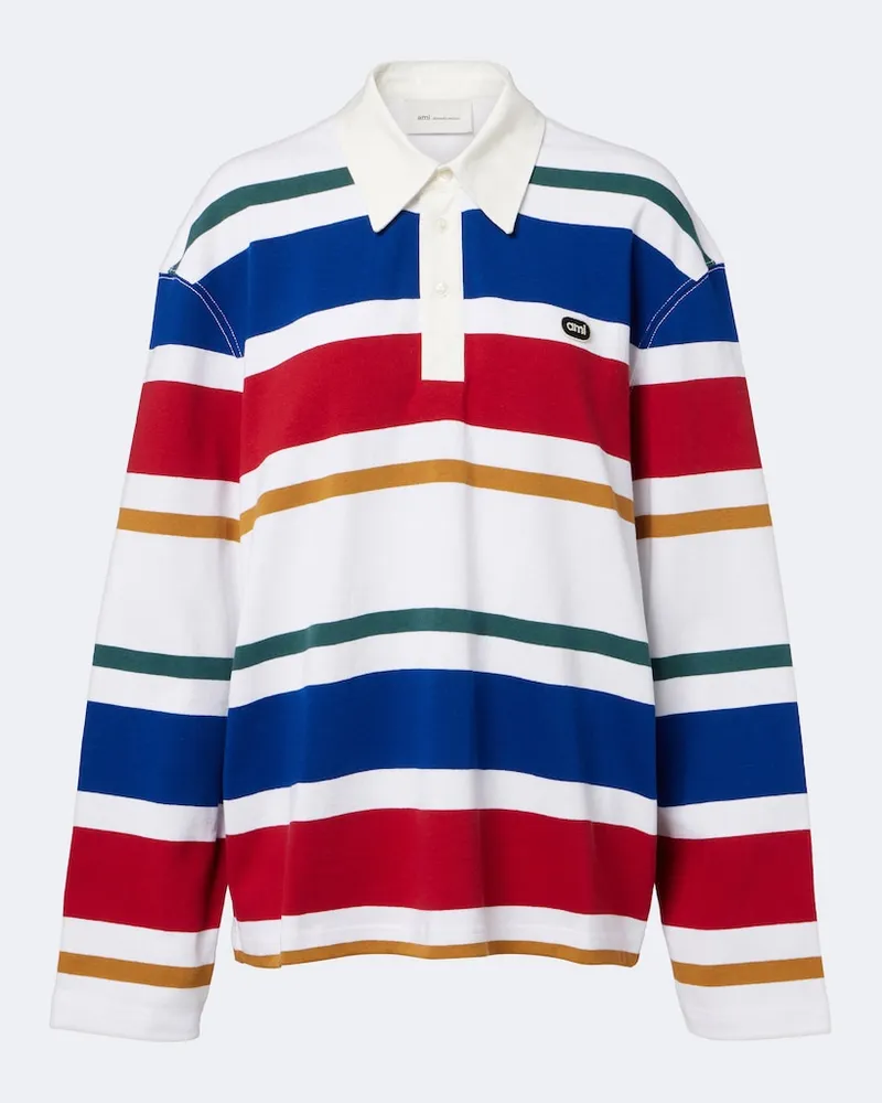 AMI Paris Oversize Poloshirt aus Baumwolle Multicolor