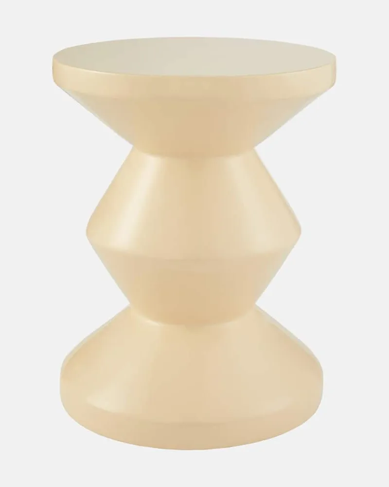 POLSPOTTEN Hocker Zig Zag Beige