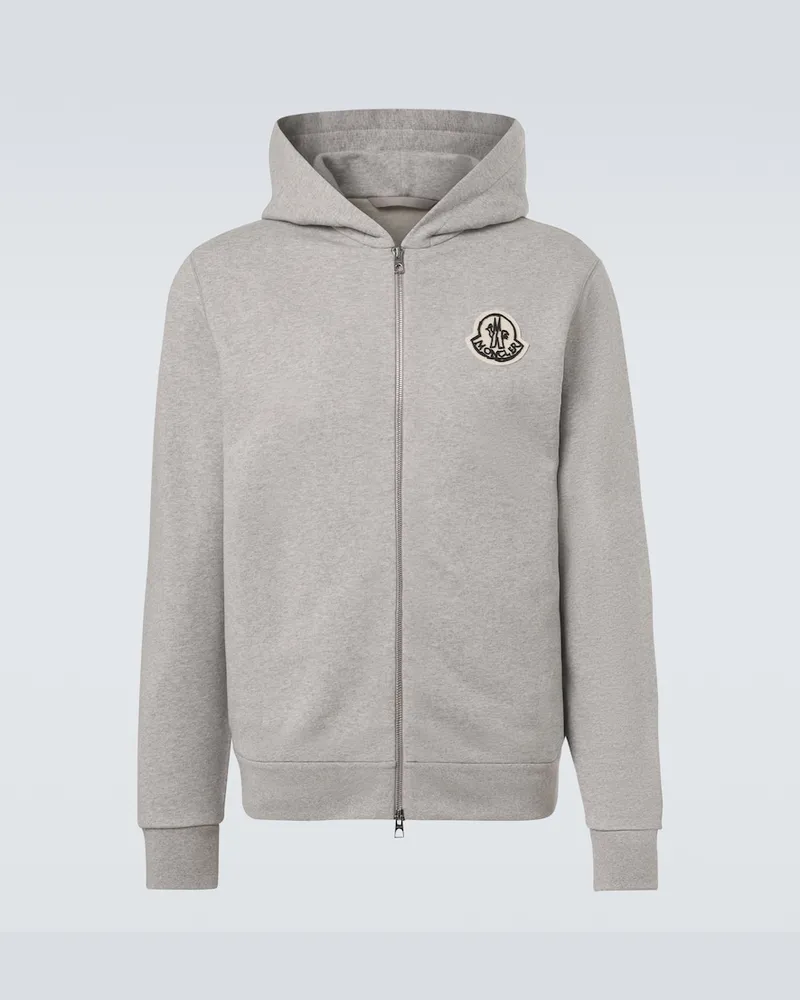 Moncler Kapuzenjacke aus Baumwolle Grau