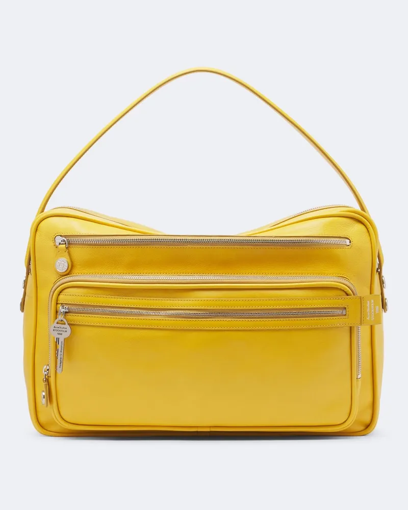 Acne Studios Schultertasche Camero Camera aus Leder Gelb